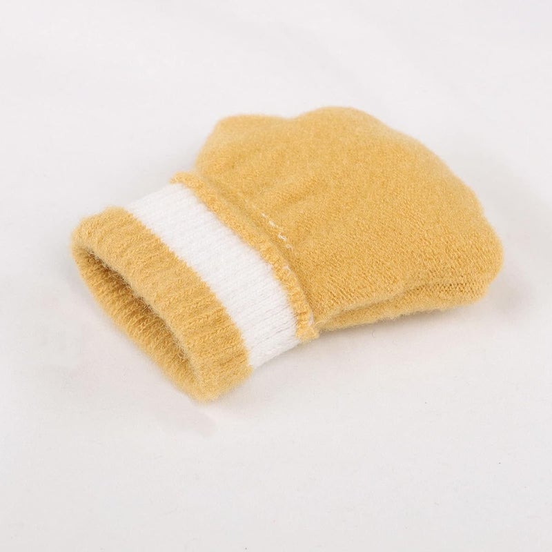 NICEYST Kids Convertible Flip Top Gloves Children Winter Warm Knitted Fingerless Mittens for Boys Girls 6-10 Years Old - Image 4